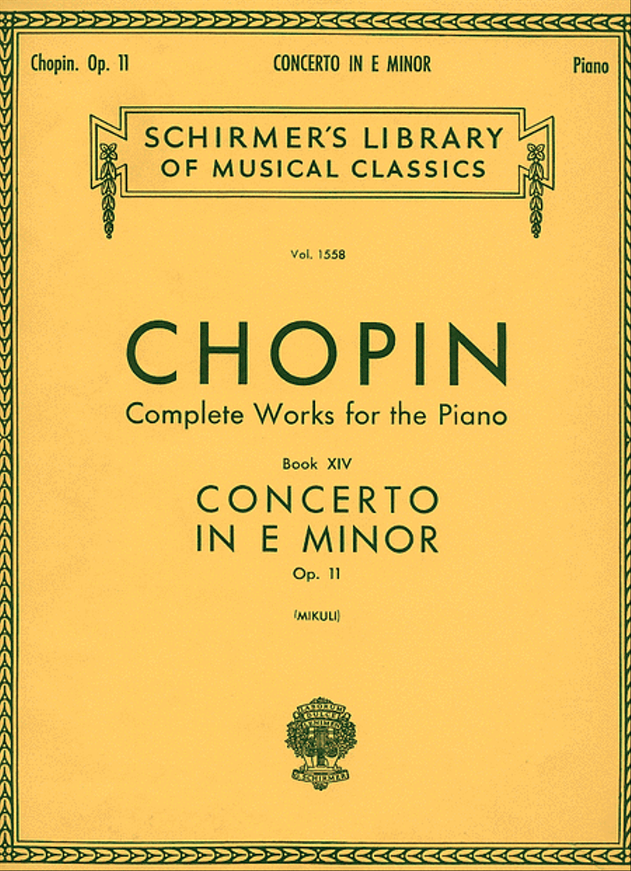 Concerto No. 1 in E Minor, Op. 11 Piano Solo scores gallery preview page 1