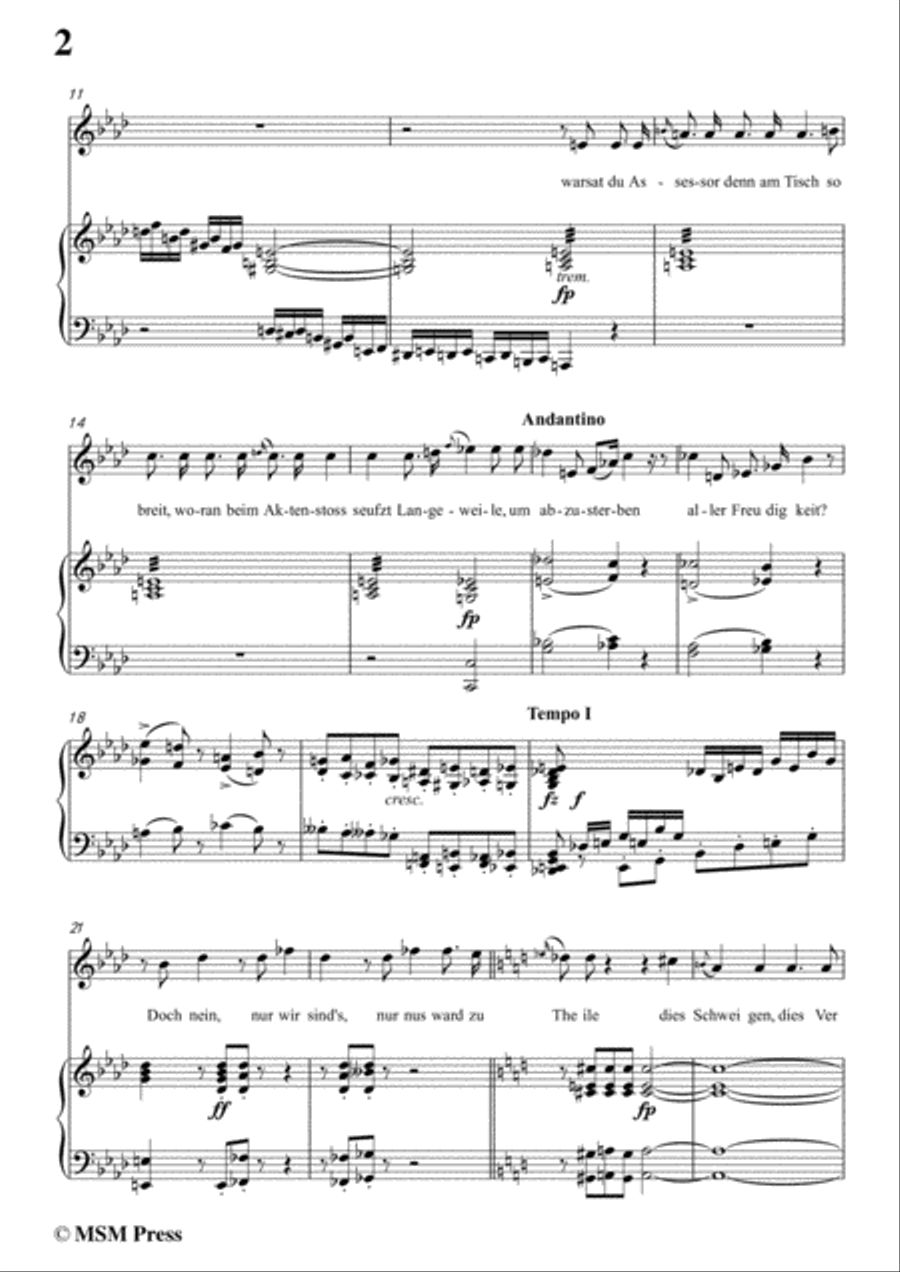 Schubert-Epistel(Herrn Joseph Spaun),in f minor,for Voice&Piano Voice scores gallery preview page 4