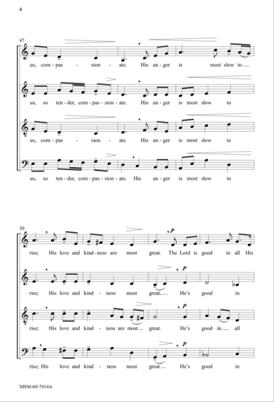 I Will Exalt My God and King 4-Part scores gallery preview page 4