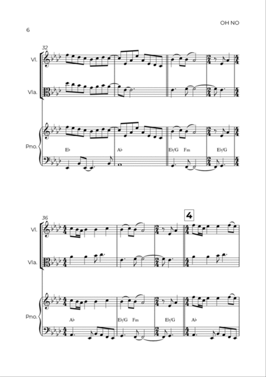 Oh No String Duet scores gallery preview page 6