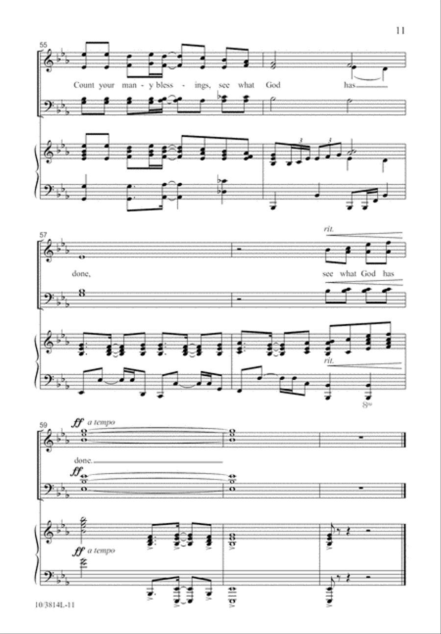 Count Your Blessings 4-Part scores gallery preview page 11