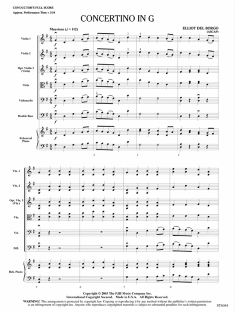 Concertino in G String Orchestra scores gallery preview page 2