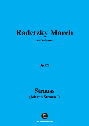 Book cover for Johann Strauss I-Radetzky March,Op.228,in D Major,for Orchestra