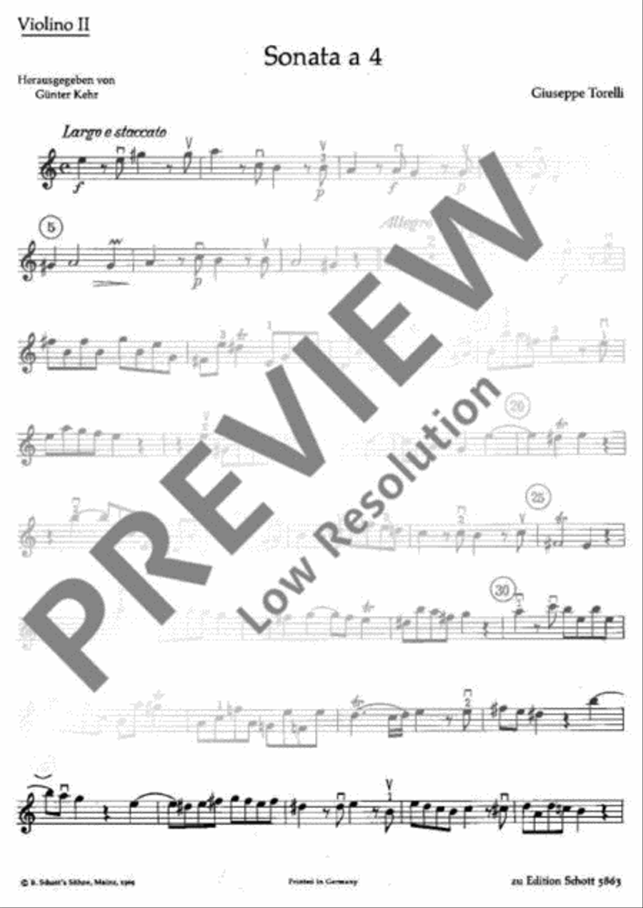 Sonata a 4 Violin scores gallery preview page 2