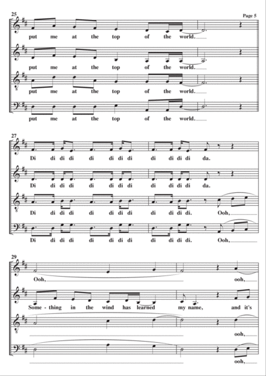 Top Of The World Top Of The World 4-Part scores gallery preview page 5