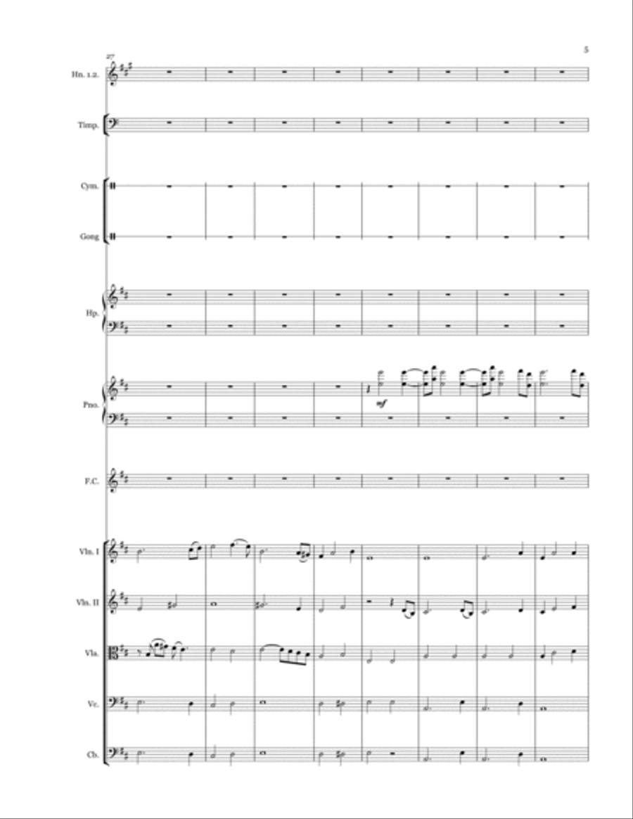 Nocturne for Small Orchestra 3-Part scores gallery preview page 5