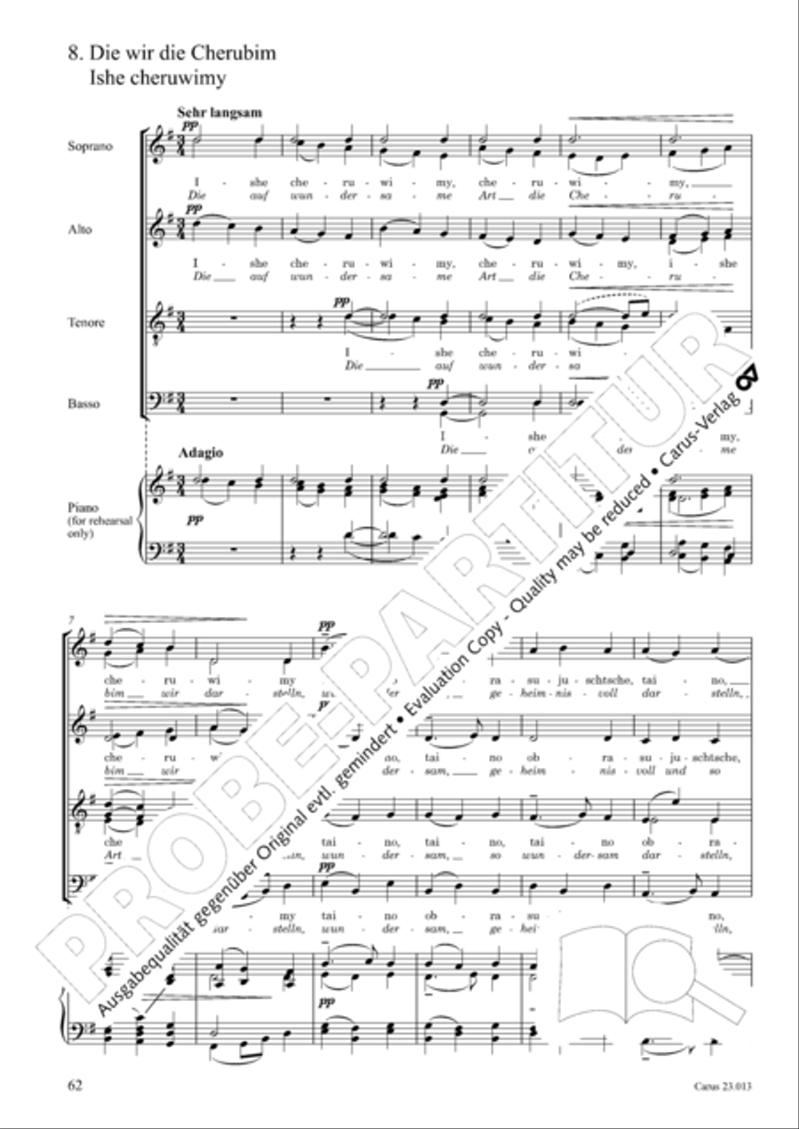 Liturgy of St. John Chrysostom op. 31 for mixed choir a cappella (Chrysostomos-Liturgie op. 31 fur Chor a cappella mit singbarem deutschem Text) A Cappella scores gallery preview page 84