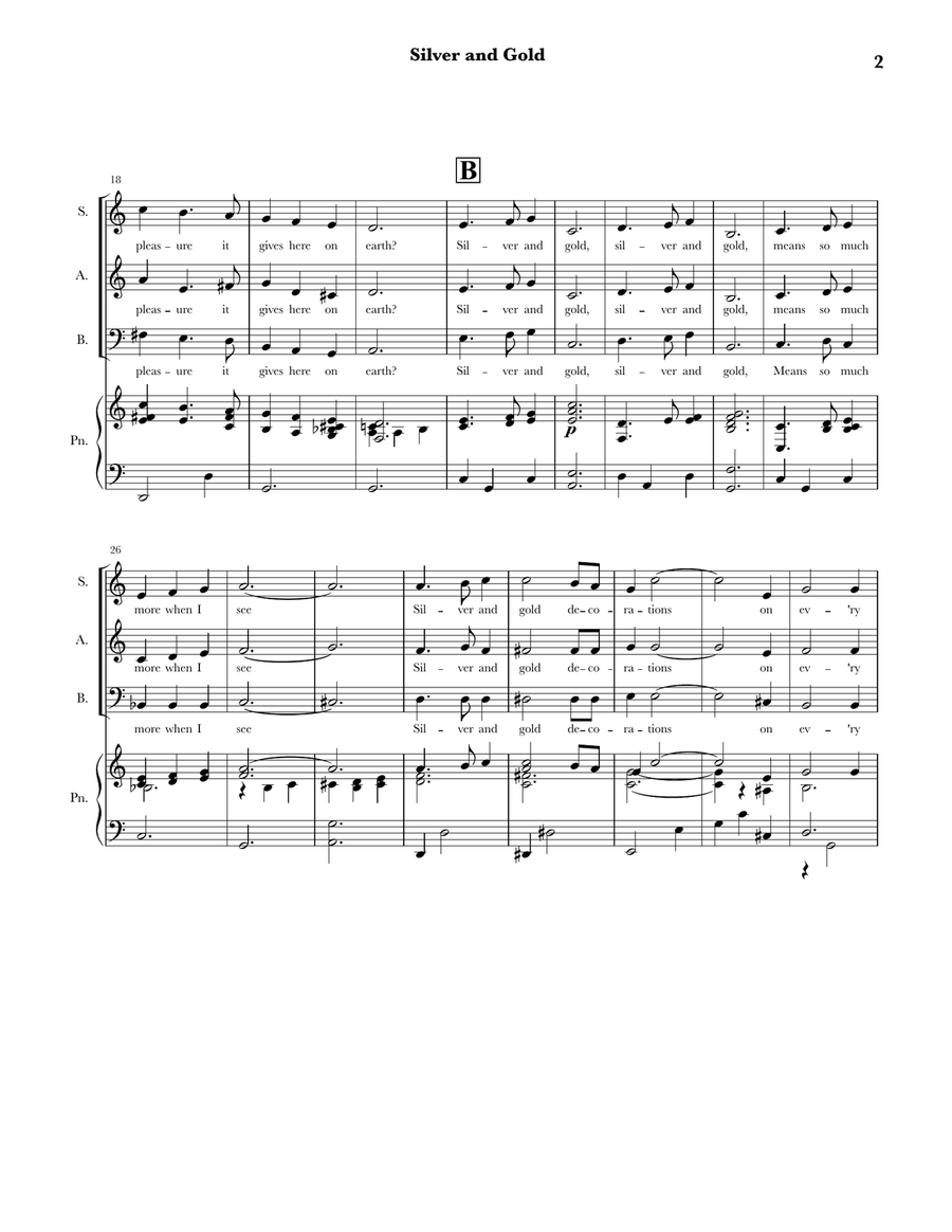 Silver And Gold Silver And Gold 3-Part scores gallery preview page 2