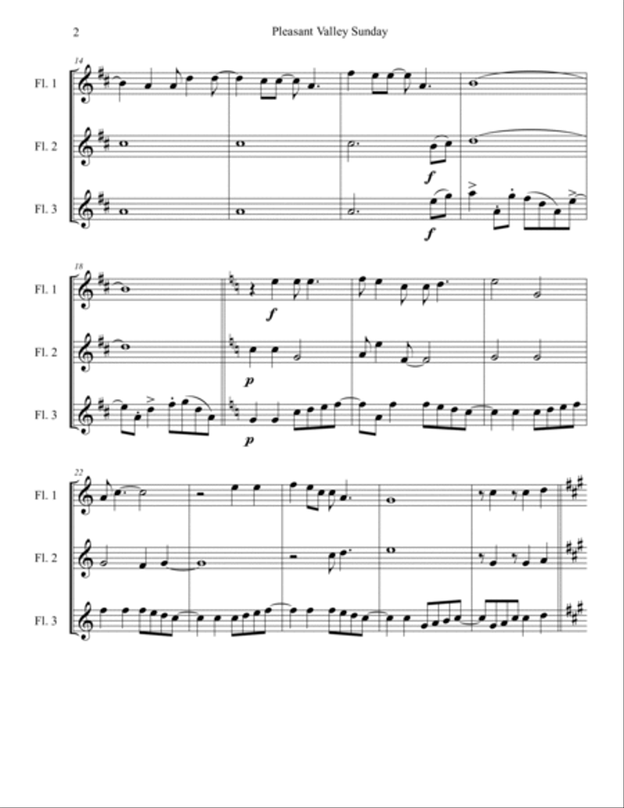 Pleasant Valley Sunday Woodwind Trio scores gallery preview page 2