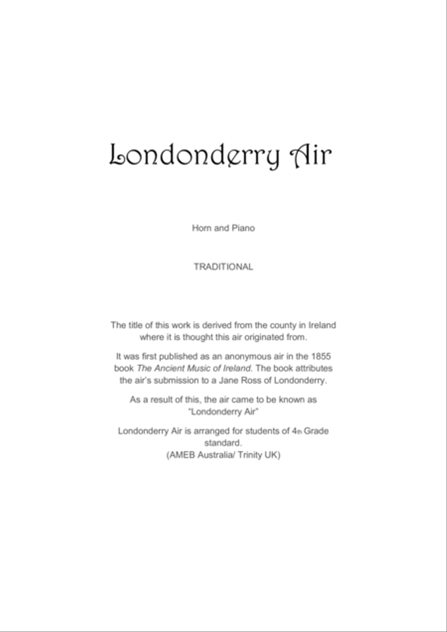 Londonderry Air Horn scores gallery preview page 2