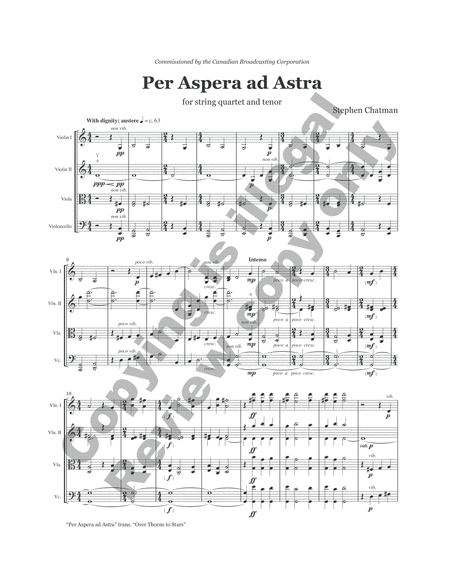 Per Aspera ad Astra (Vocal/Full Score)