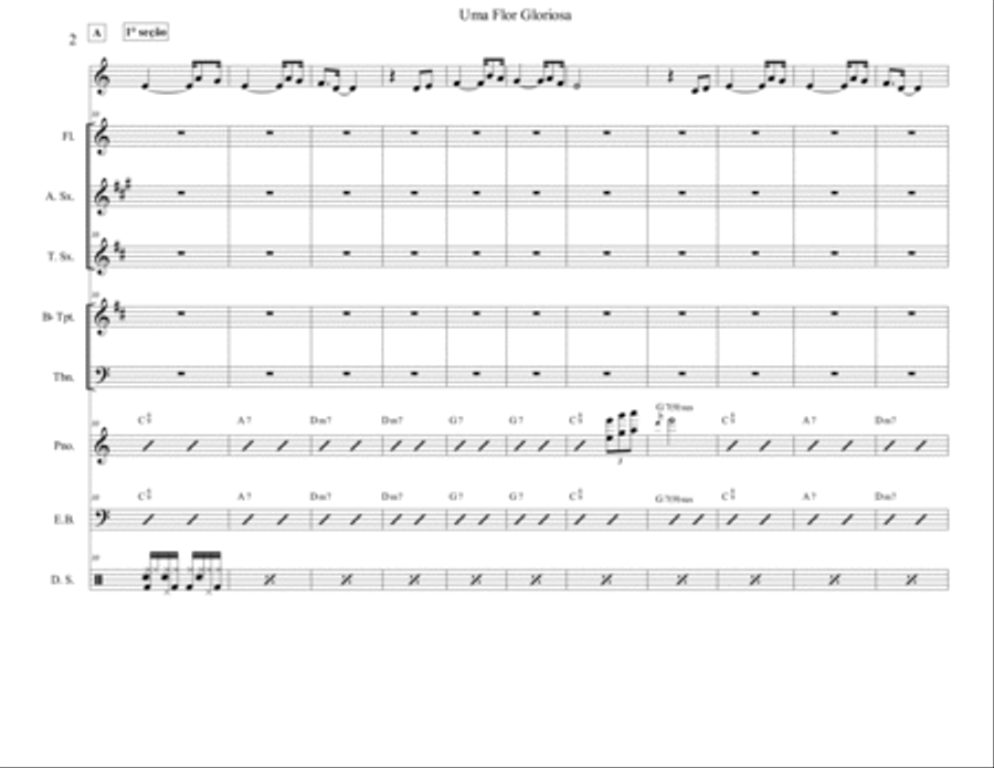 Flor Gloriosa Jazz Ensemble scores gallery preview page 2