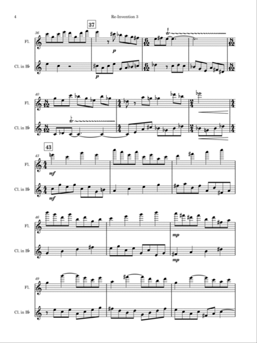 Reinvention III Woodwind Duet scores gallery preview page 4