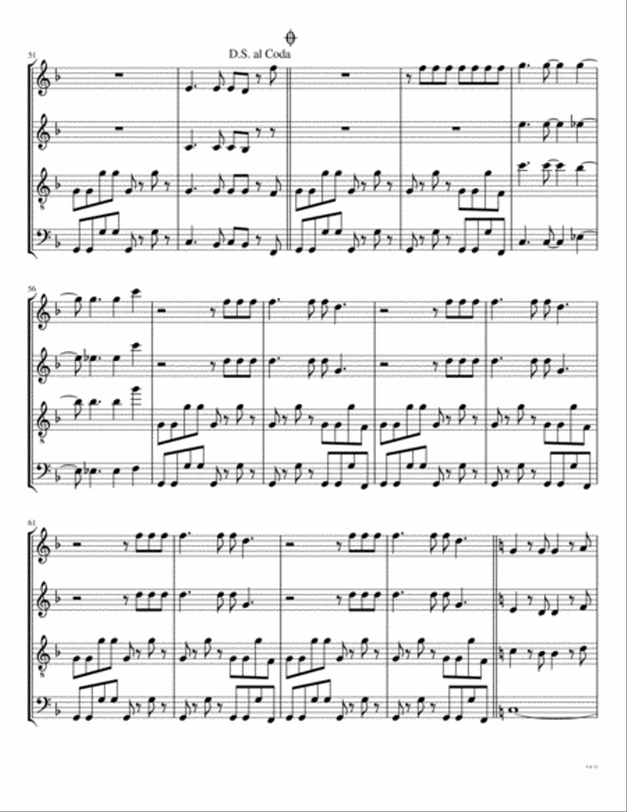 My Sharona Woodwind Quartet scores gallery preview page 6