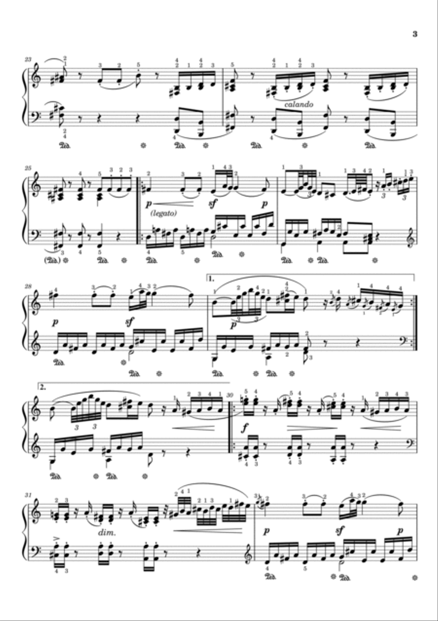 Mozart - Fantasia No.4 in C minor, K.475 - Original With Fingered - For Piano Solo Complete Piano Solo scores gallery preview page 3