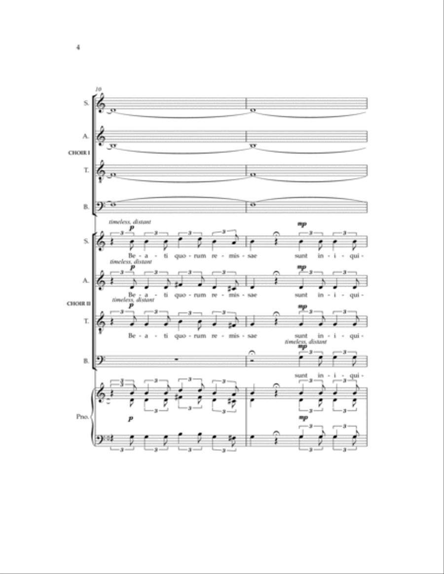 Beati Quorum Remissae 4-Part scores gallery preview page 3