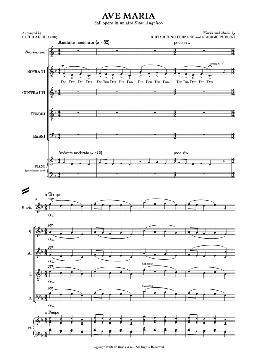 Ave Maria by Puccini (excerpt from 