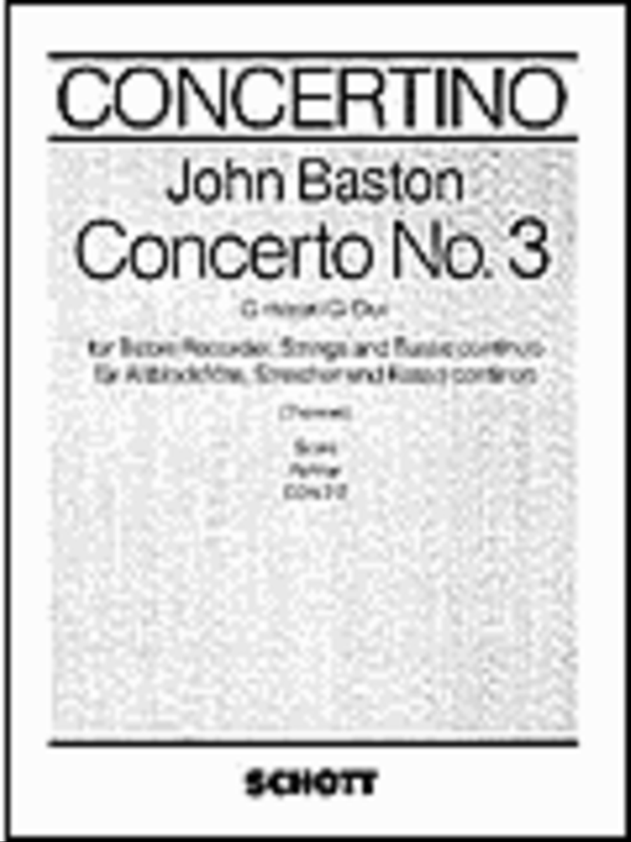 Recorder Concerto No. 3 in G Major