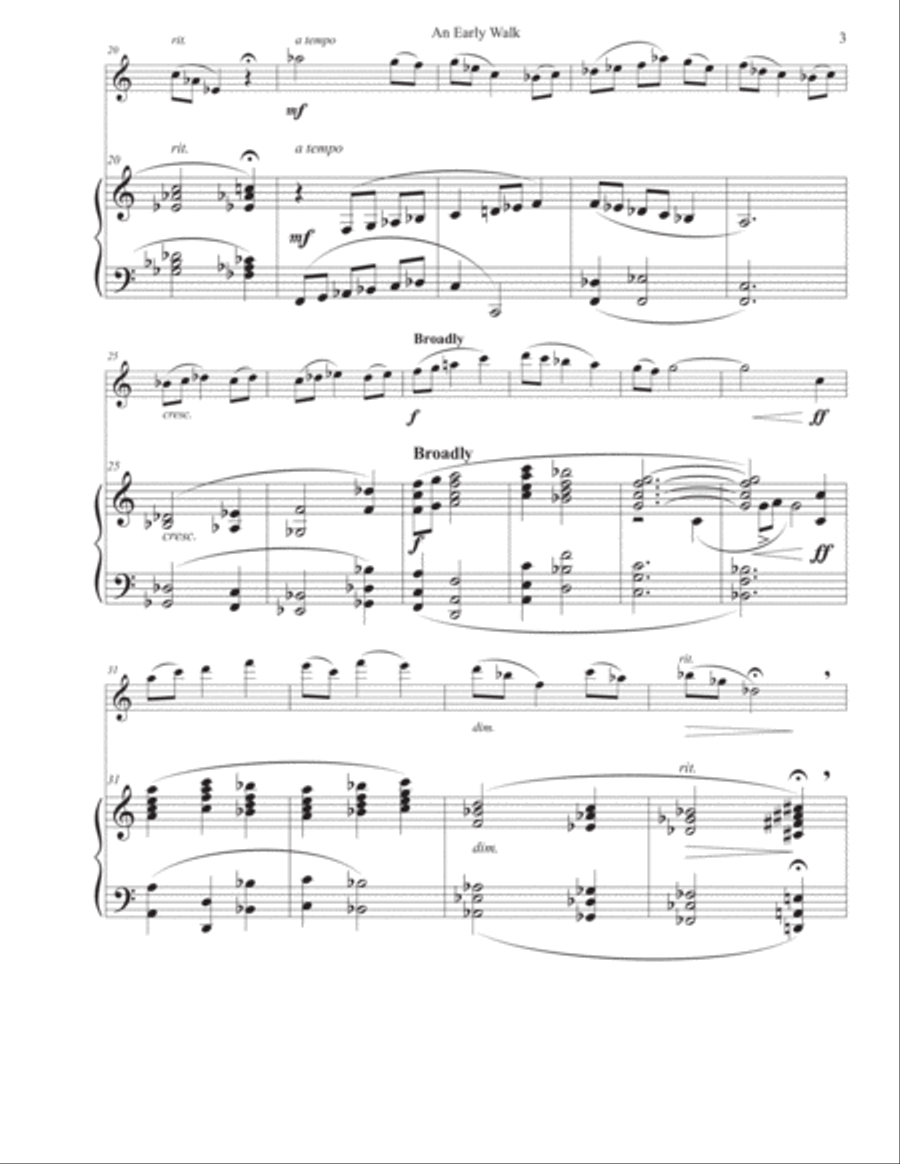 Three Places in New Jersey for Violin and Piano Violin Solo scores gallery preview page 3