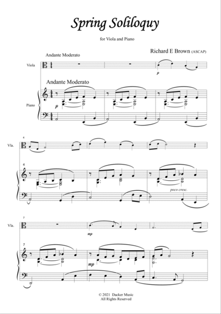 Spring Soliloquy - Viola Viola scores gallery preview page 2