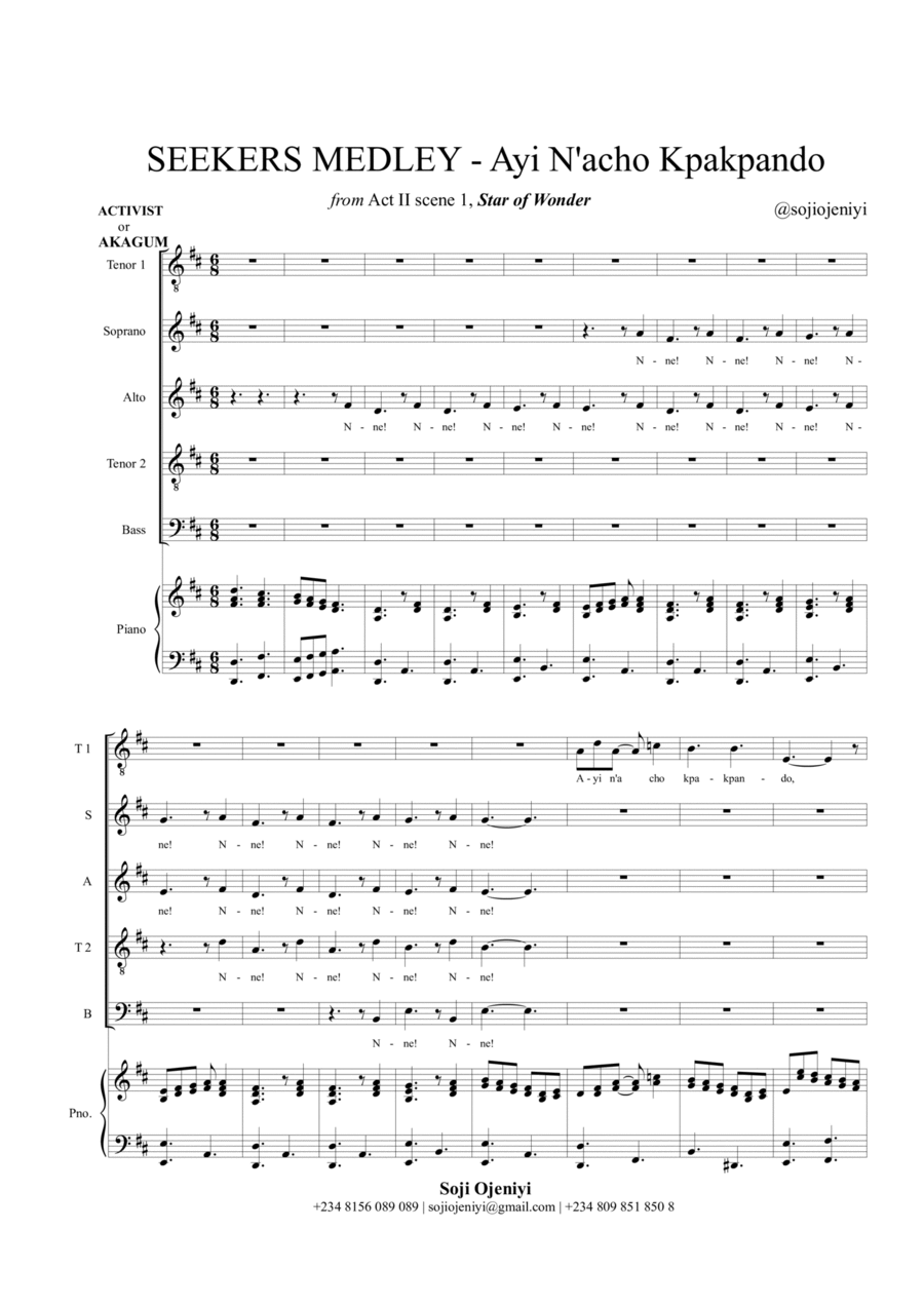 Ayi N'acho Kpakpando Voice scores gallery preview page 1