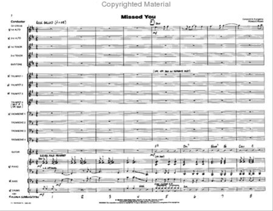 Missed You Jazz Ensemble scores gallery preview page 2