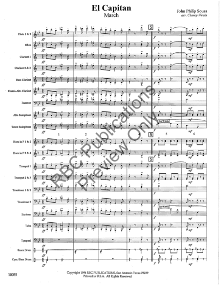 El Capitan Concert Band scores gallery preview page 4