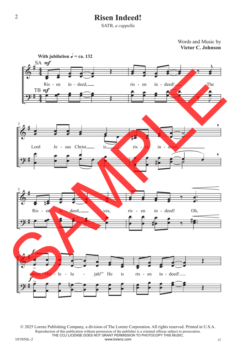 Risen Indeed! Risen Indeed! 4-Part scores gallery preview page 3