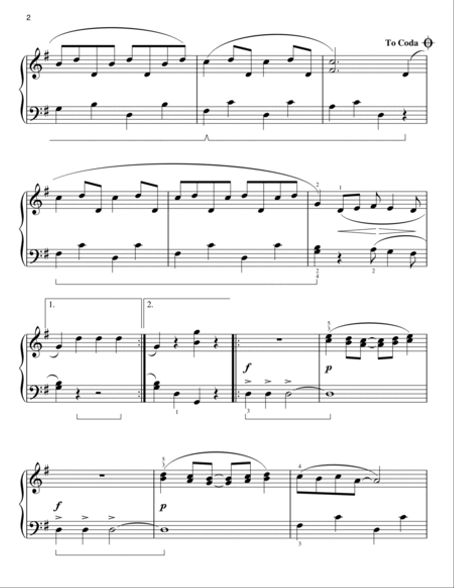 Rag Time Chimes (arr. Phillip Keveren) Easy Piano scores gallery preview page 2