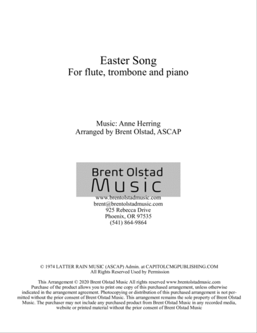 Easter Song Hear The Bells Ringing Flute scores gallery preview page 1