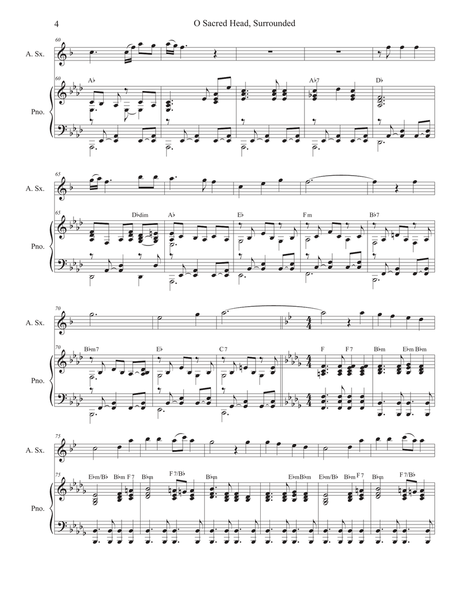 O Sacred Head, Surrounded (with 