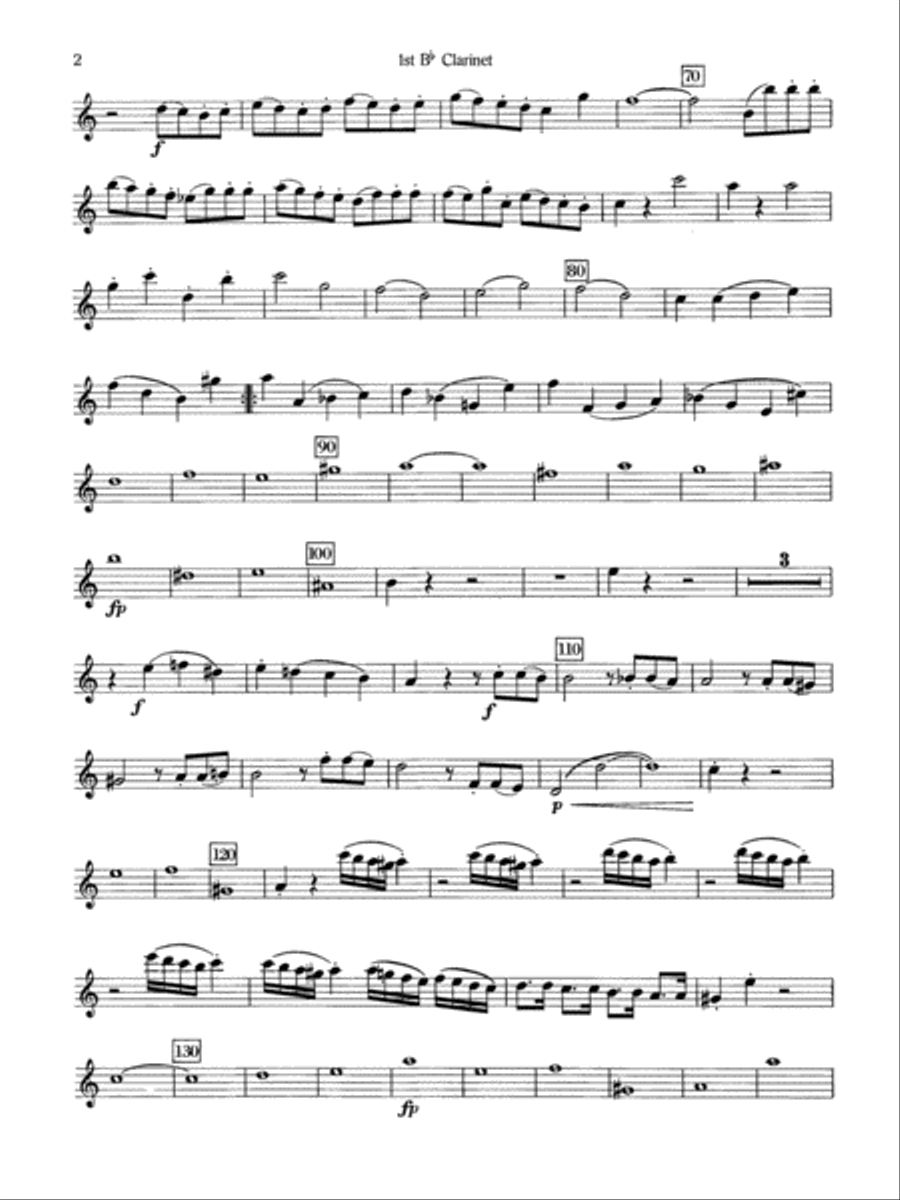 Mozart's Symphony No. 25 in G Minor, 1st & 2nd Movements: 1st B-flat Clarinet Full Orchestra scores gallery preview page 2
