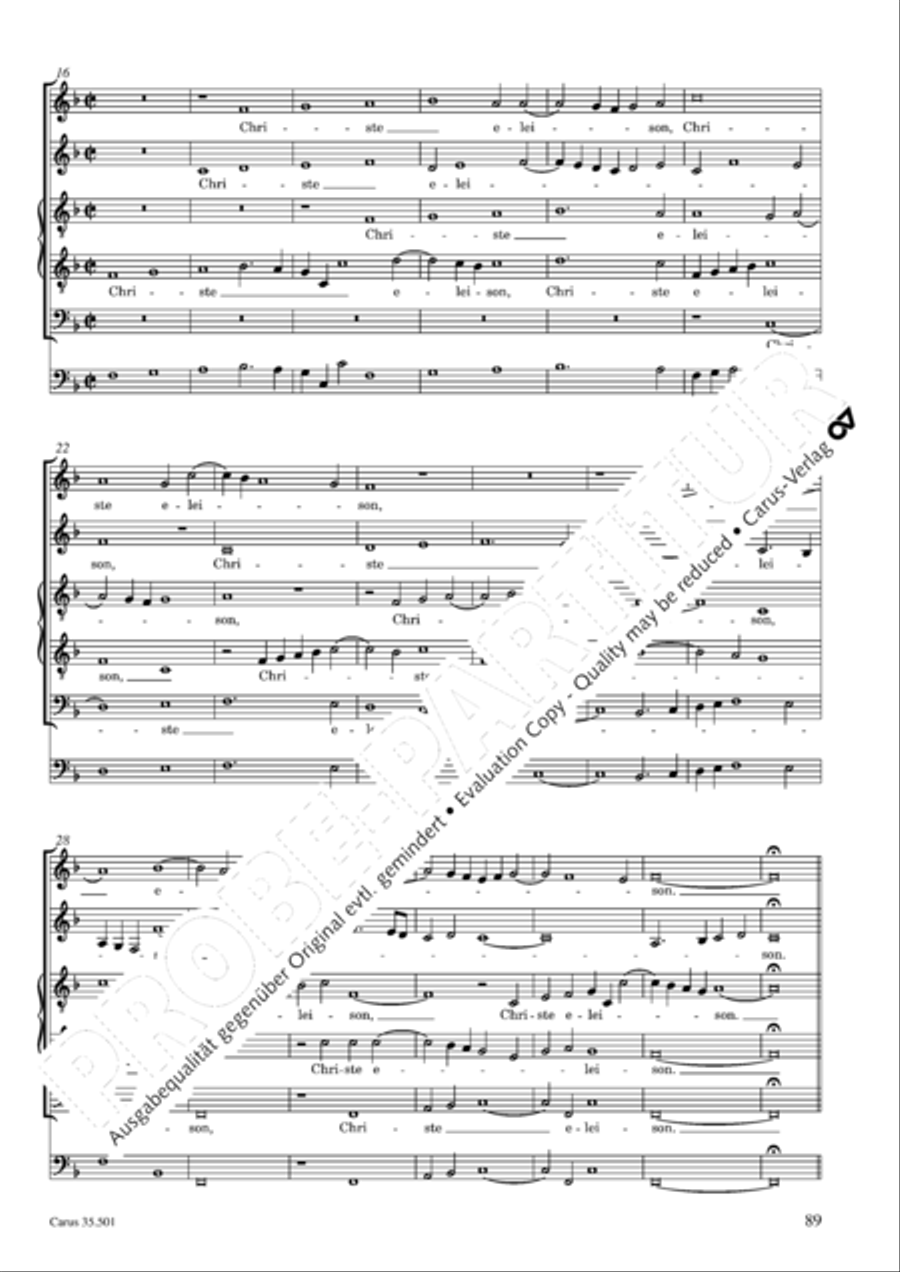 Palestrina: Masses and individual movements Score scores gallery preview page 104