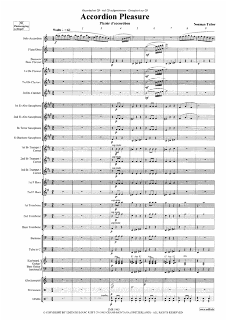 Accordion Pleasure Accordion Pleasure Concert Band scores gallery preview page 4
