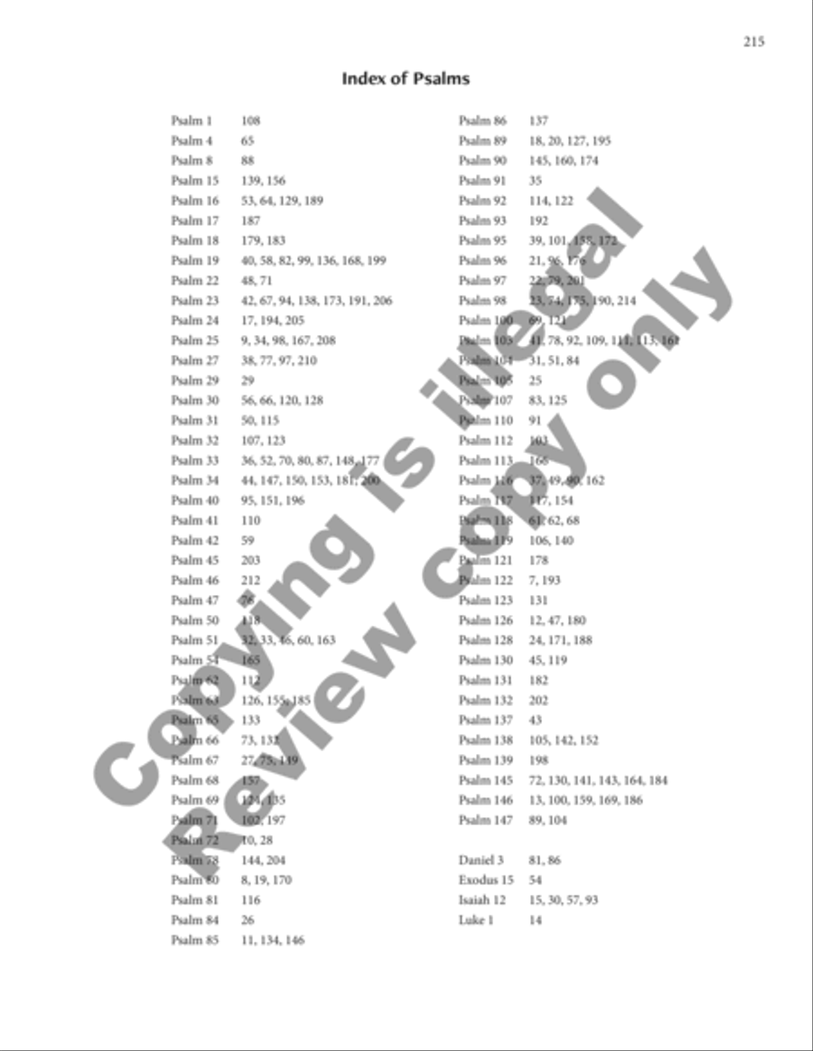 The Five Graces Psalter: Lectionary Psalms 4-Part scores gallery preview page 31