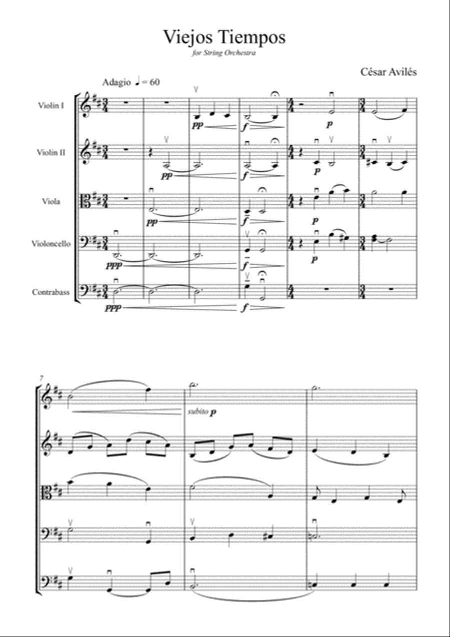 Viejos Tiempos Viejos Tiempos String Orchestra scores gallery preview page 2