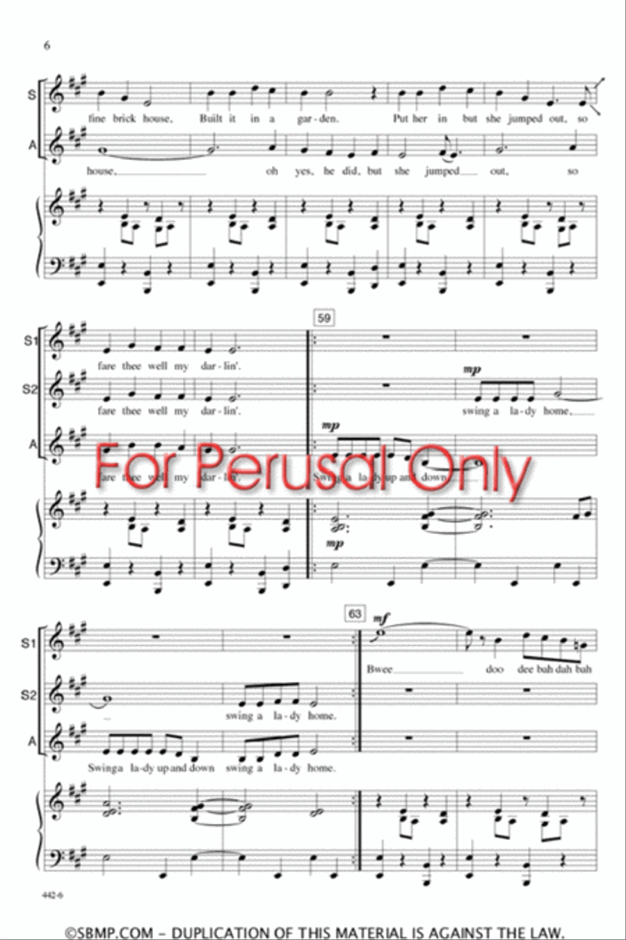 Cedar Swamp - SSA Octavo Cedar Swamp - SSA Octavo SSA scores gallery preview page 5