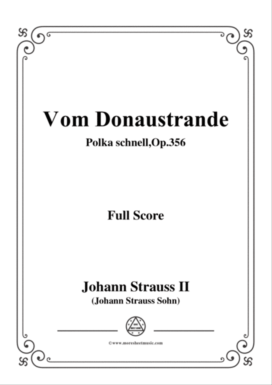 Johann Strauss II-Vom Donaustrande,Polka schnell,Op.356,for Orchestra Clarinet scores gallery preview page 1