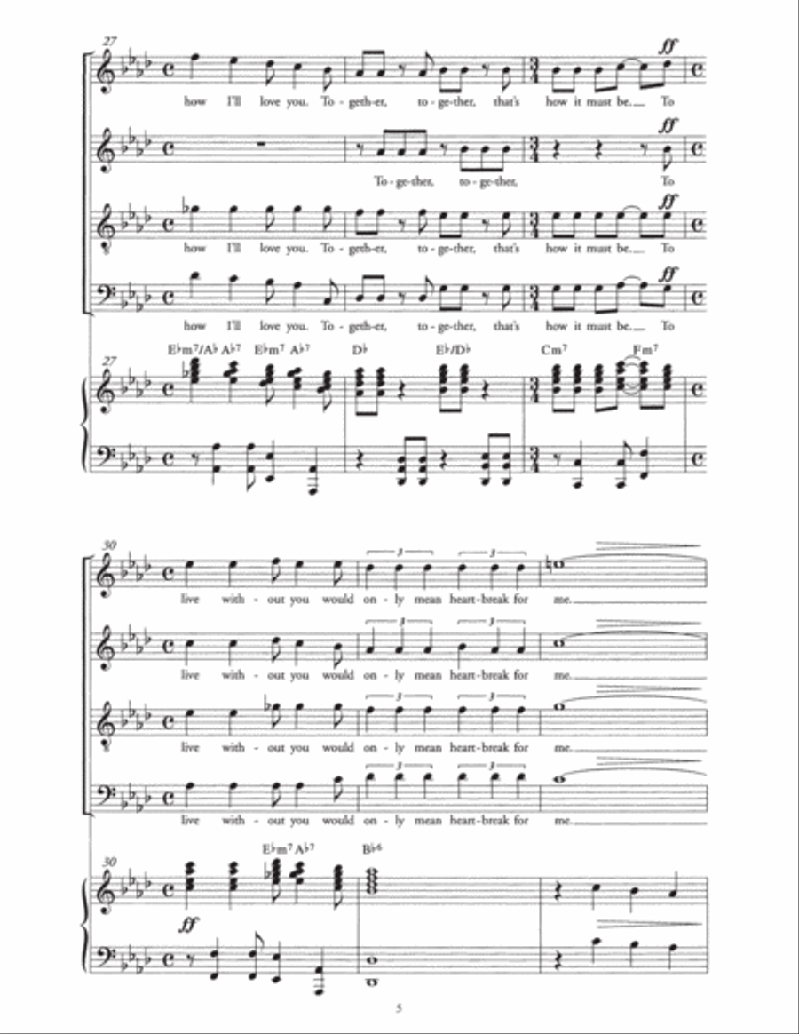 I Say A Little Prayer (arr. Berty Rice) 4-Part scores gallery preview page 5