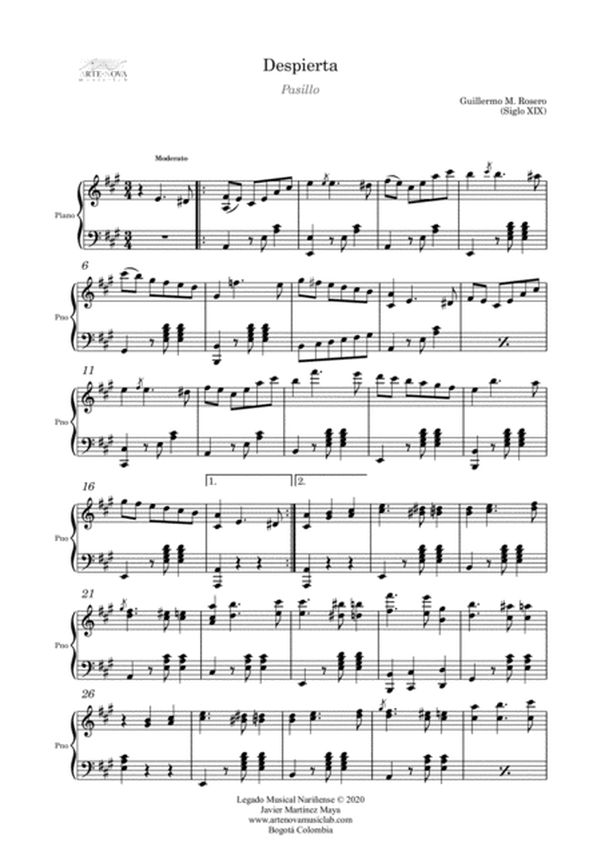 Despierta - Pasillo for Piano (Latin Folk Music)