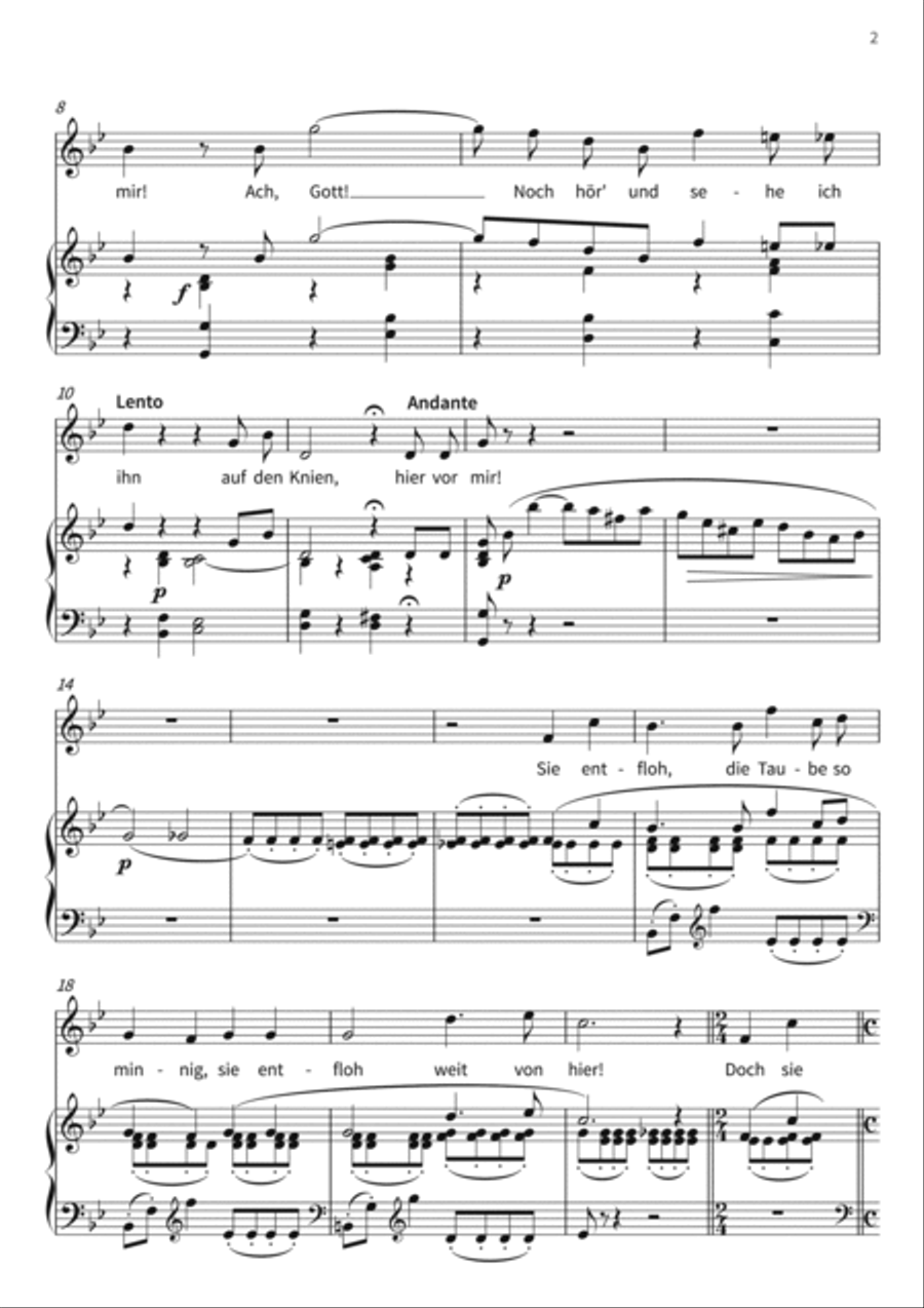 Sie entfloh, die Taube so minnig Piano, Vocal, Guitar scores gallery preview page 4