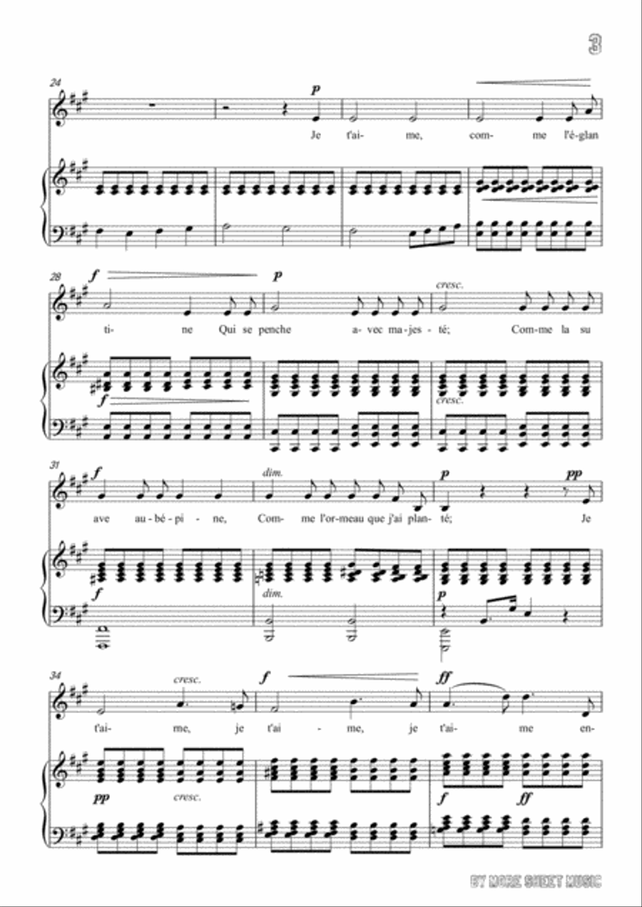 Godard-L'amour in A Major,for Voice and Piano Voice Solo scores gallery preview page 5