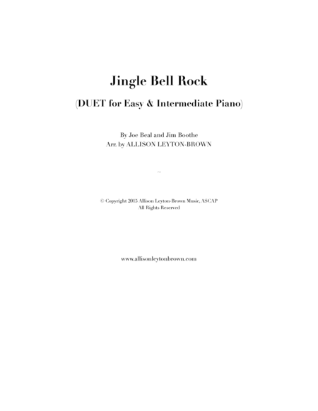 Jingle Bell Rock - Fun Duet for Easy & Intermediate Piano! image number null