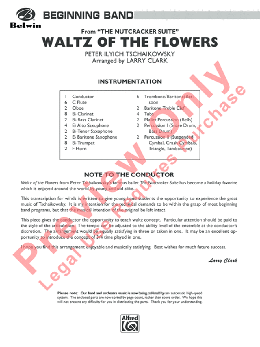 Waltz of the Flowers (from The Nutcracker Suite) Concert Band scores gallery preview page 2