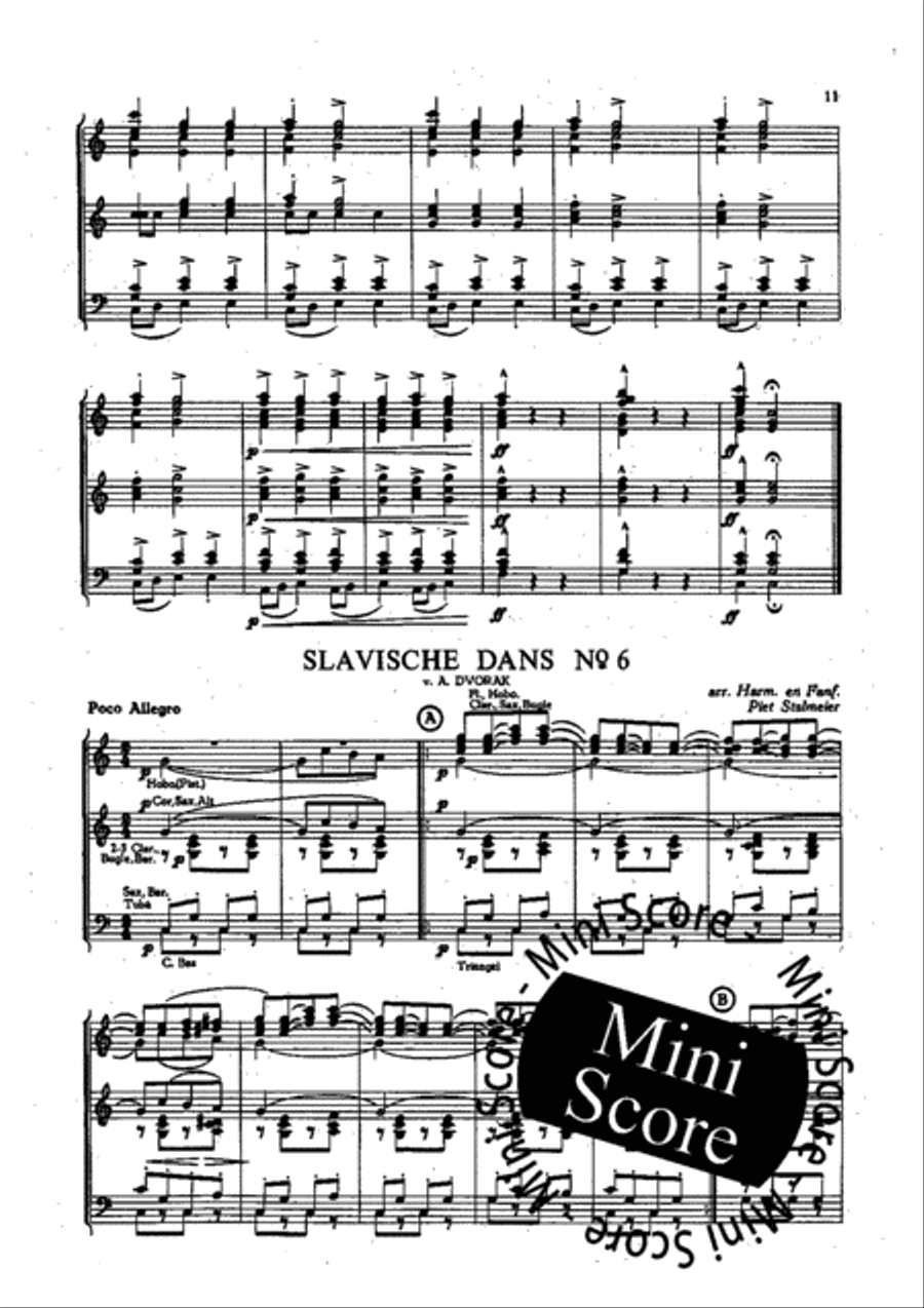 Slavische Dansen no 1,6 en 8 Fanfare Band scores gallery preview page 13