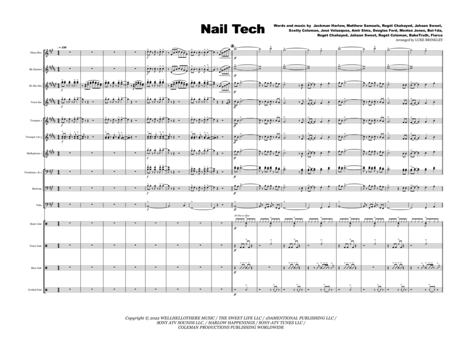 Nail Tech Nail Tech Marching Band scores gallery preview page 1