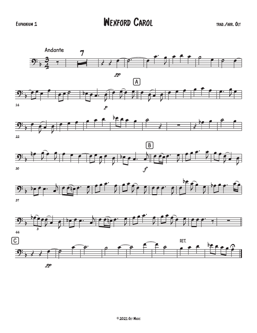 Wexford Carol Brass Quartet scores gallery preview page 4