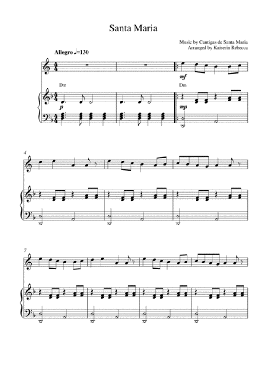 Santa Maria English Horn scores gallery preview page 1