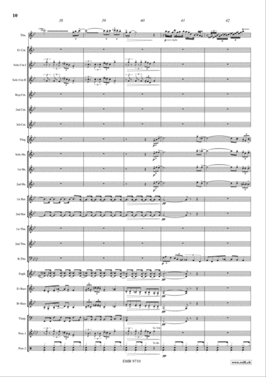 Concertino in Blue Brass Band scores gallery preview page 10