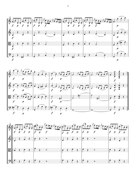 Mozart—String Quartet No.4 in C major, K.157